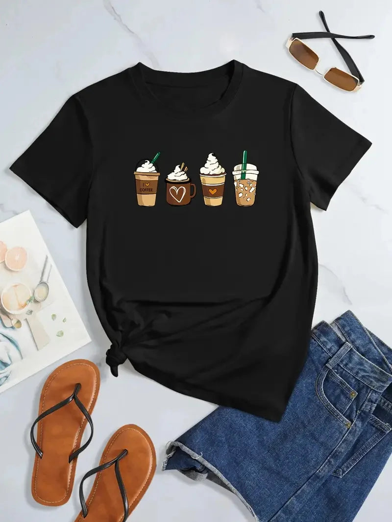 Coffee Print T-Shirt