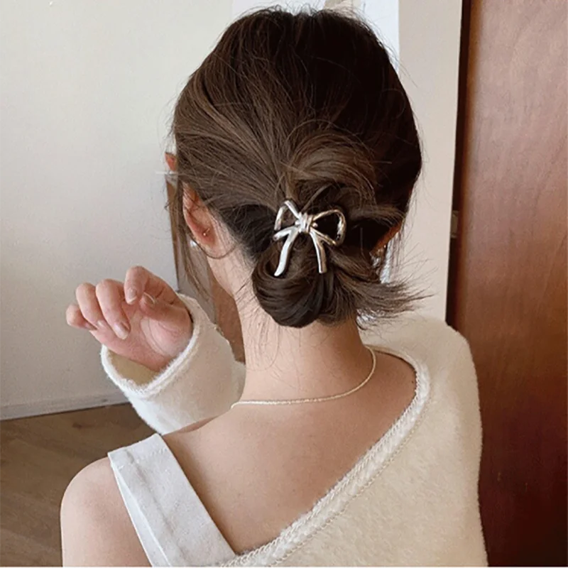 Sweet Hair Tie Alloy Bow