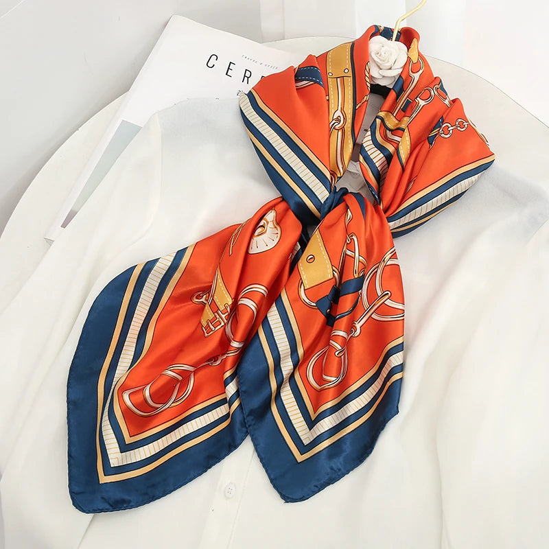 Silk Satin Square Scarf