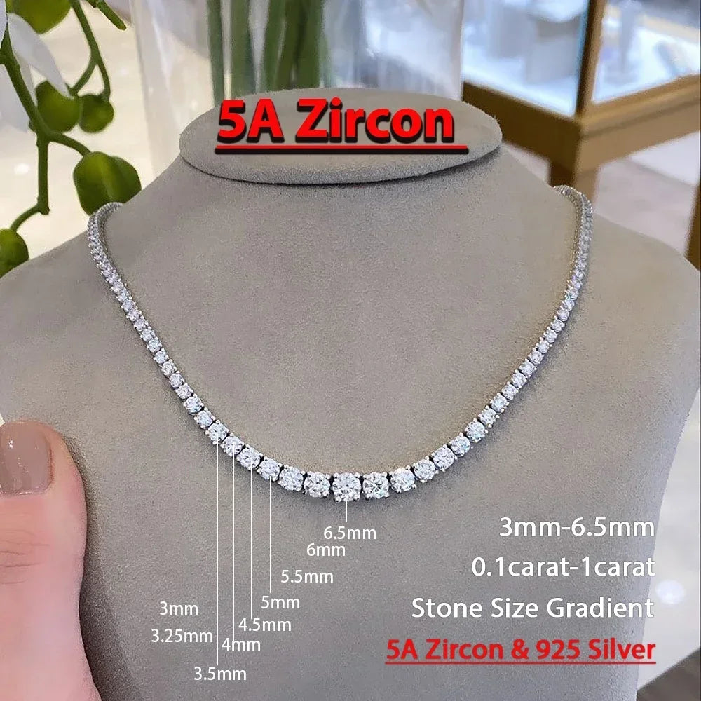Full Moissanite Tennis Necklace