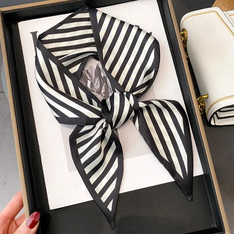 Fashion Print Hair Ribbon Scarf