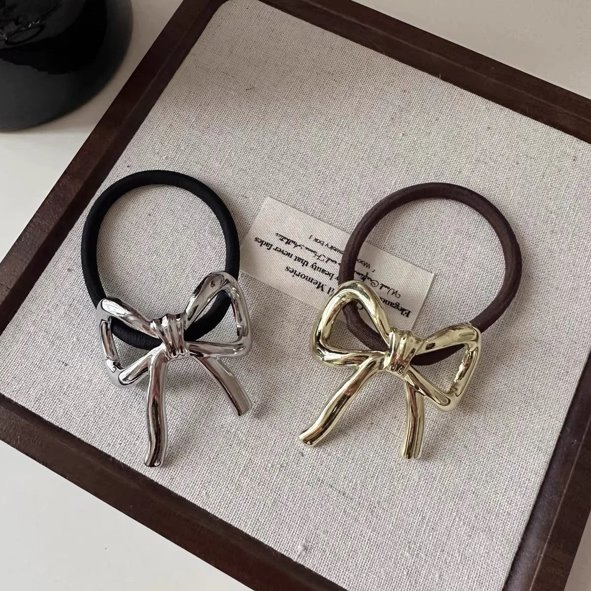 Sweet Hair Tie Alloy Bow