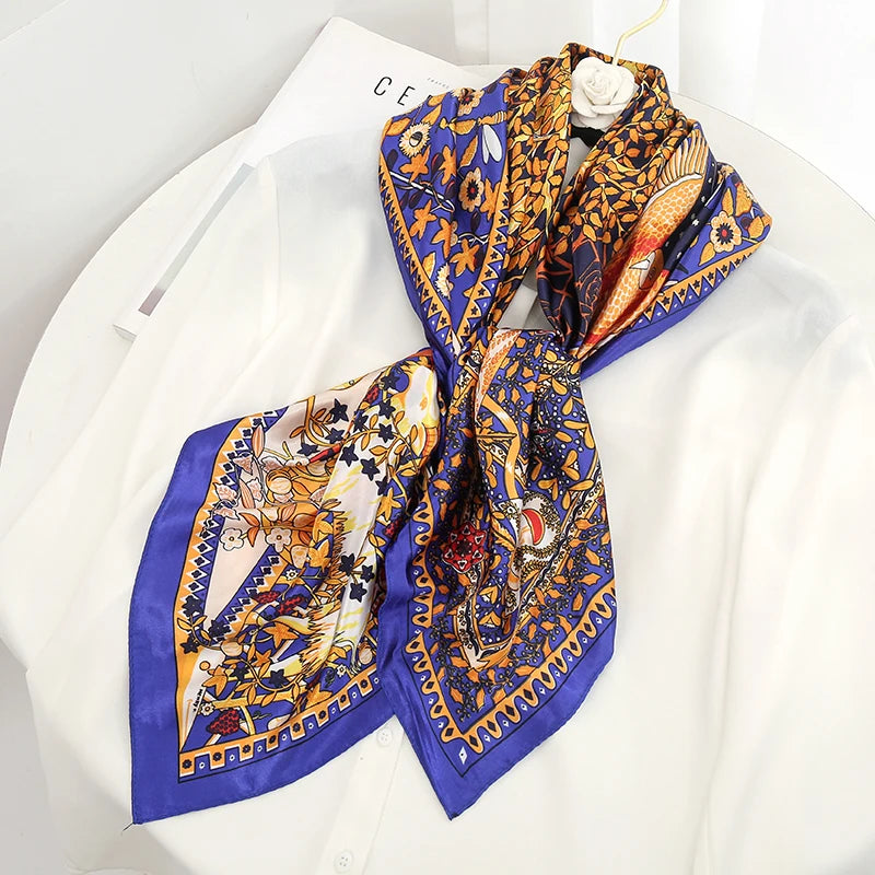 Silk Satin Square Scarf