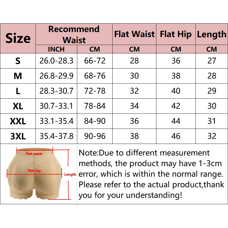 Fake Hip Shapwear Underwear Push Up Panties