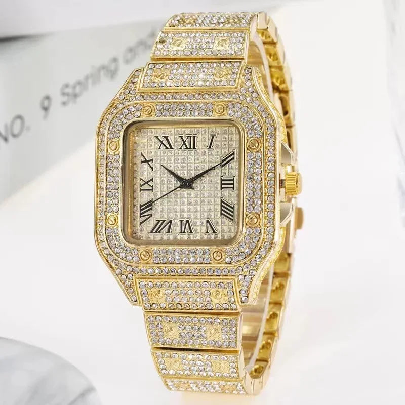 Rhinestone Unisex Bracelet Watches