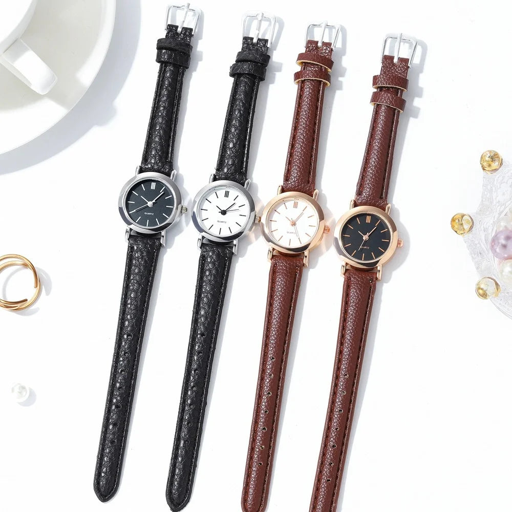 Casual Leather Band Quartz Watch