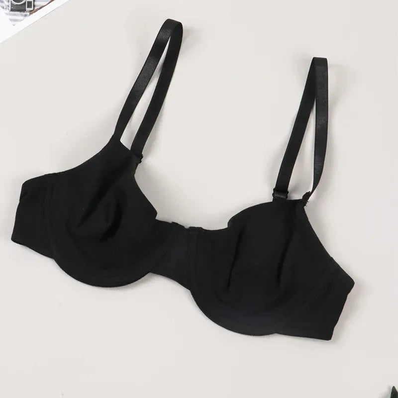 Contrast Lace Wireless Bra