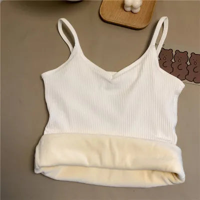 Sexy Elasticity Female Thin Velvet T-shirt Sleeveless Tops