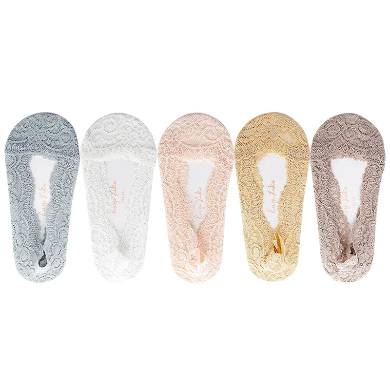 Low Cut Boat Lace Silicone Non-Slip Socks