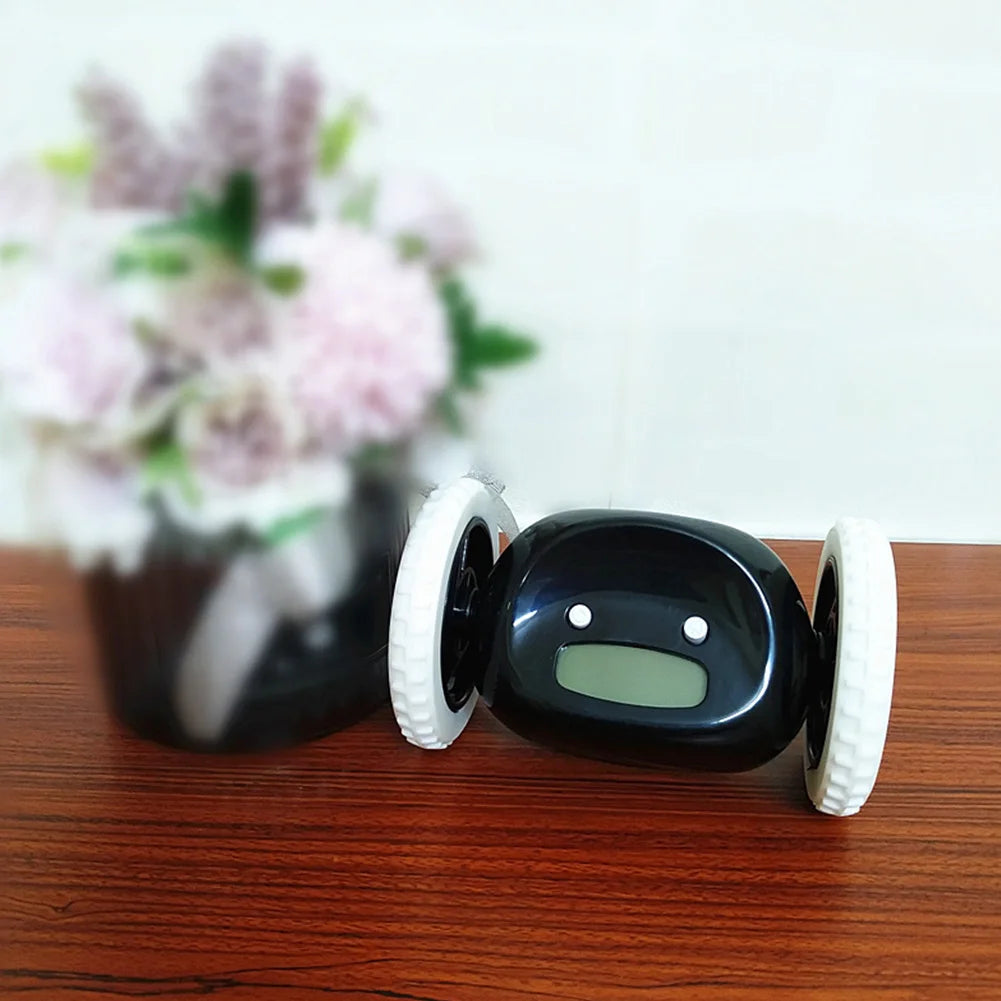 Move Jump Alarm Clock on Wheels