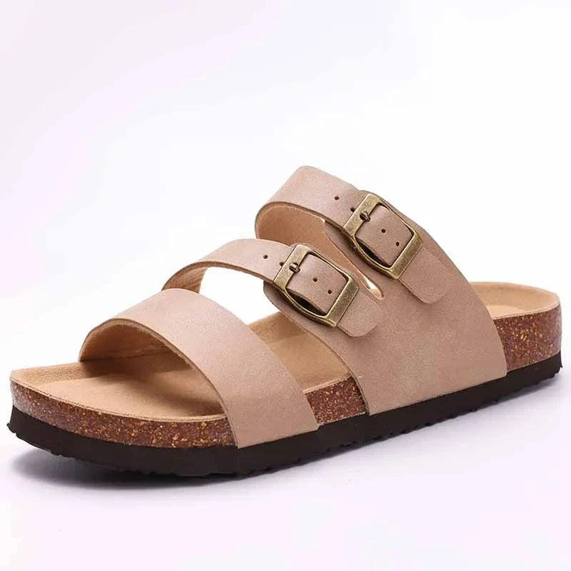 Classic Cork Antislip Outdoor Slippers With Arch Support