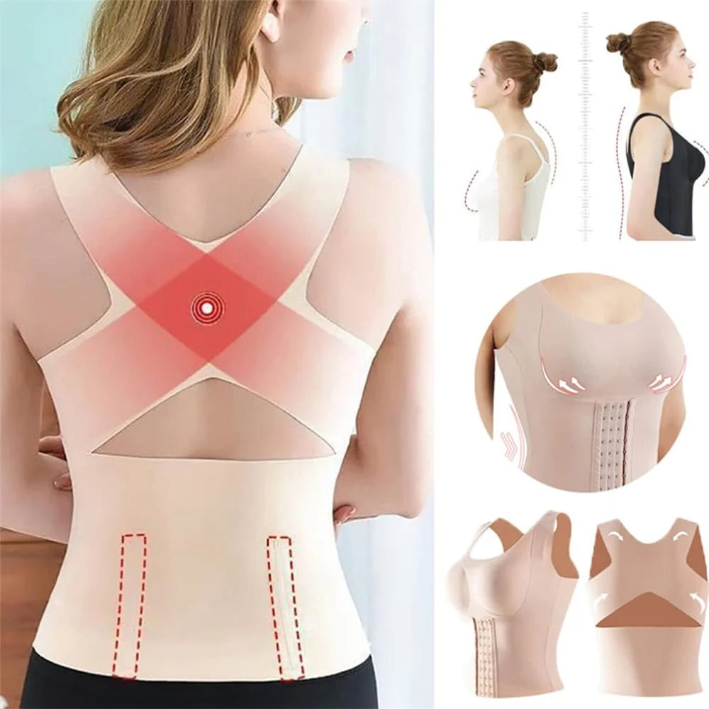 Women's 3 In 1 Waist Button Bra