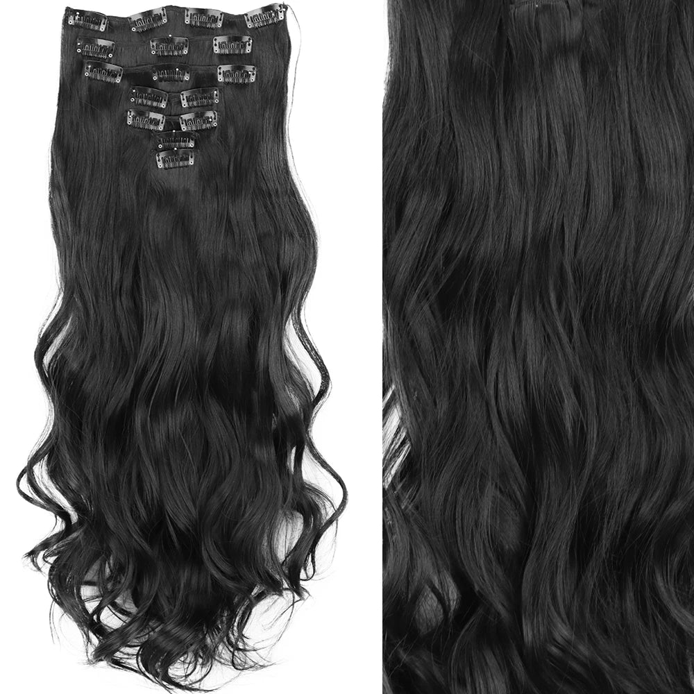 7Pcs/Set 16 Clips Hair Extension