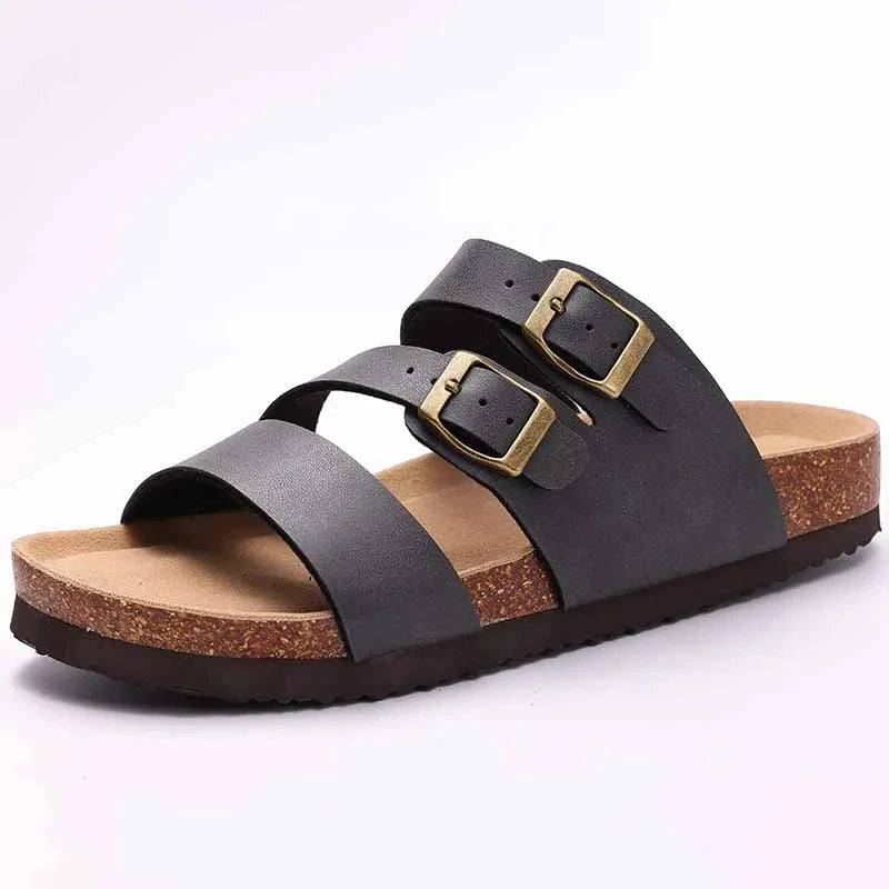 Classic Cork Antislip Outdoor Slippers With Arch Support