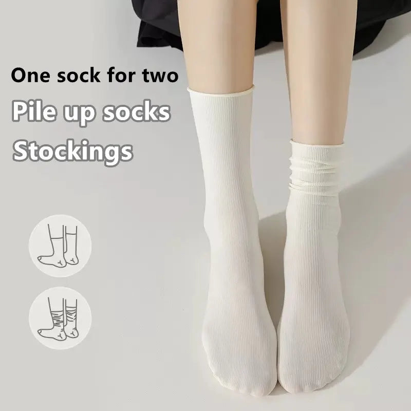 Thin Ice Silk Women's Long Tube Socks