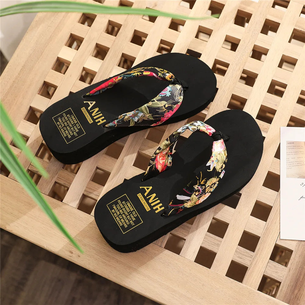 Platform Slippers Casual Outside Wedges Sandals
