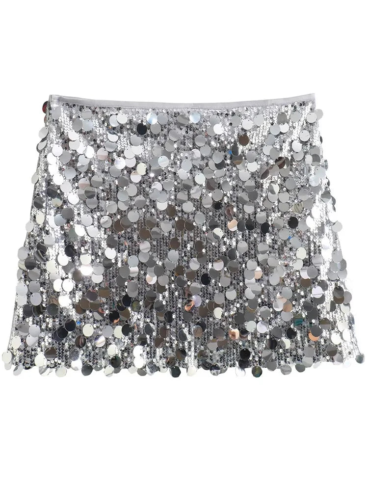 Mini Skirt Vintage High Waist