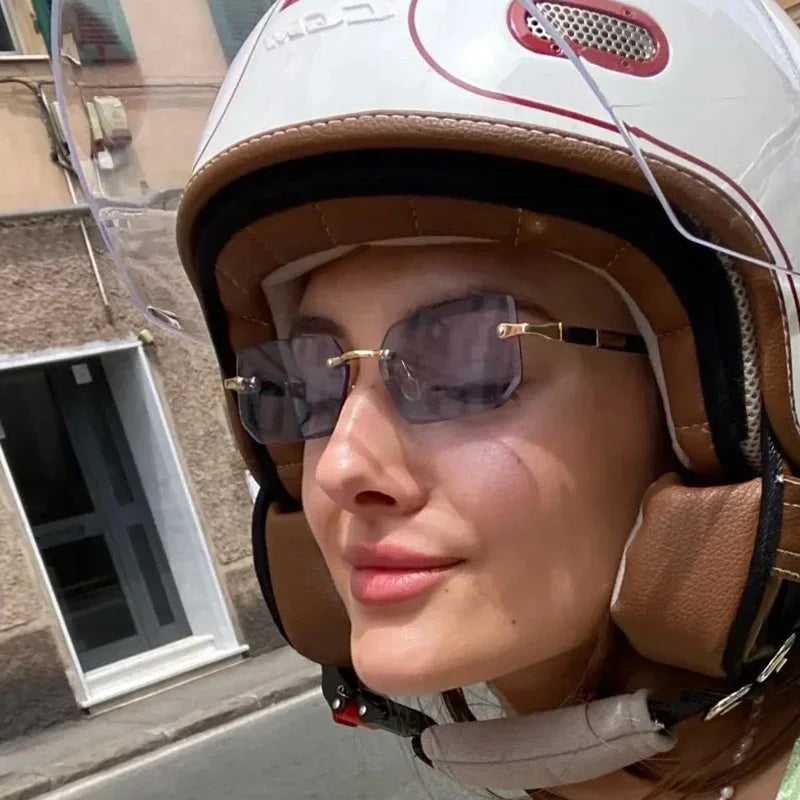 Retro Sunglasses Cutting Lens