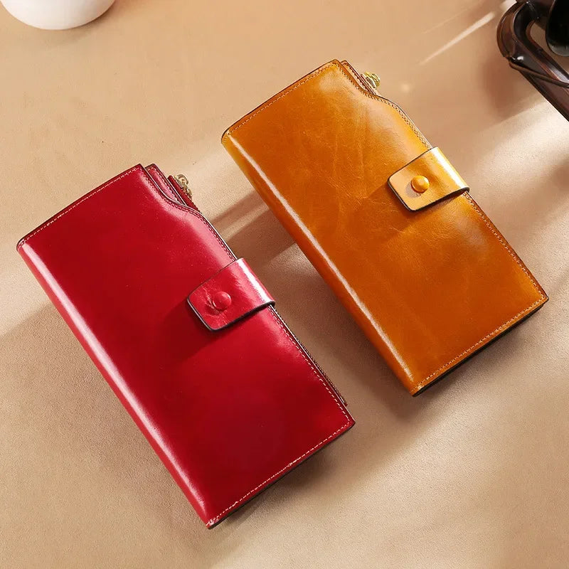 Long Wallet for women Genuine leather