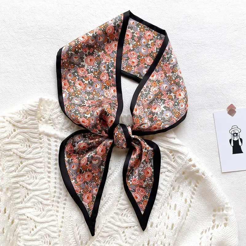 Fashion Print Hair Ribbon Scarf