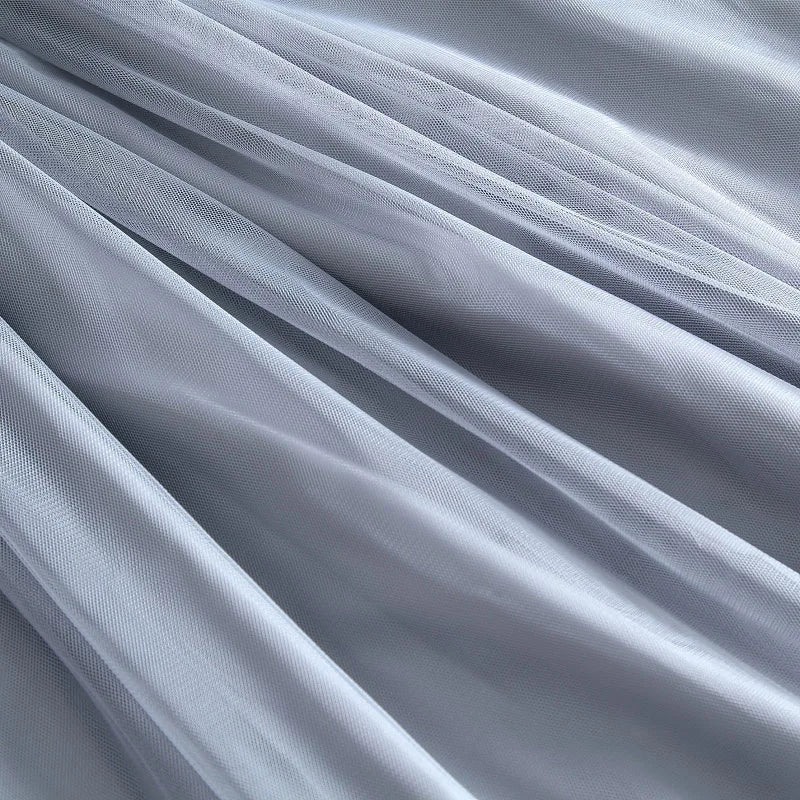 High Waist Mesh Pleated Skirts