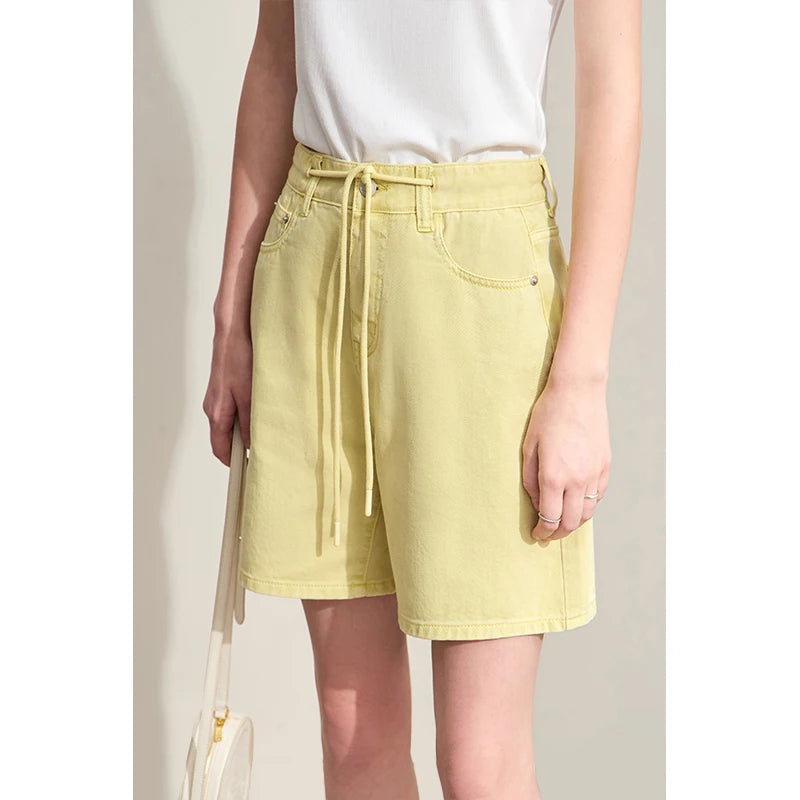 Minimalism Women Denim Shorts