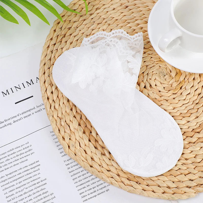 Lace Transparent Low Cut Boat Sock