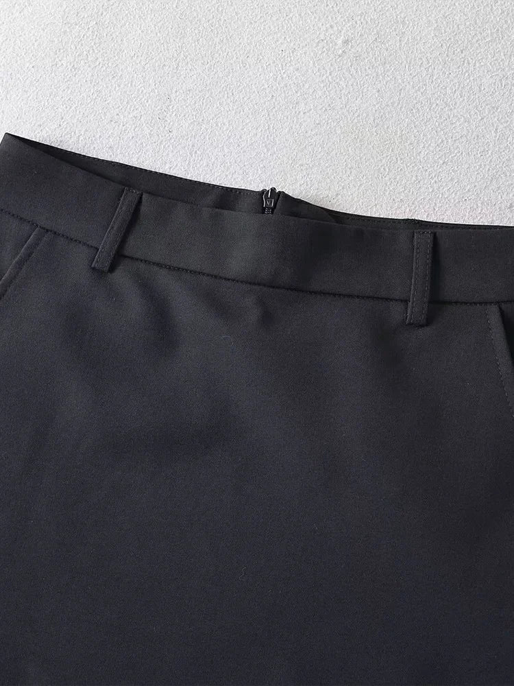 Mini Skirt Vintage High Waist