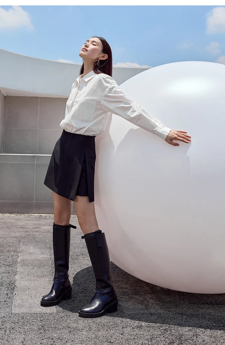 Minimalist Casual Shorts Skirts