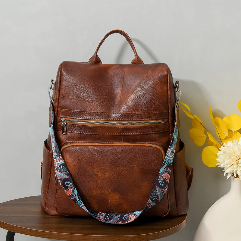 3-in-1 Women Backpacks Vintage Female Shoulder Bags