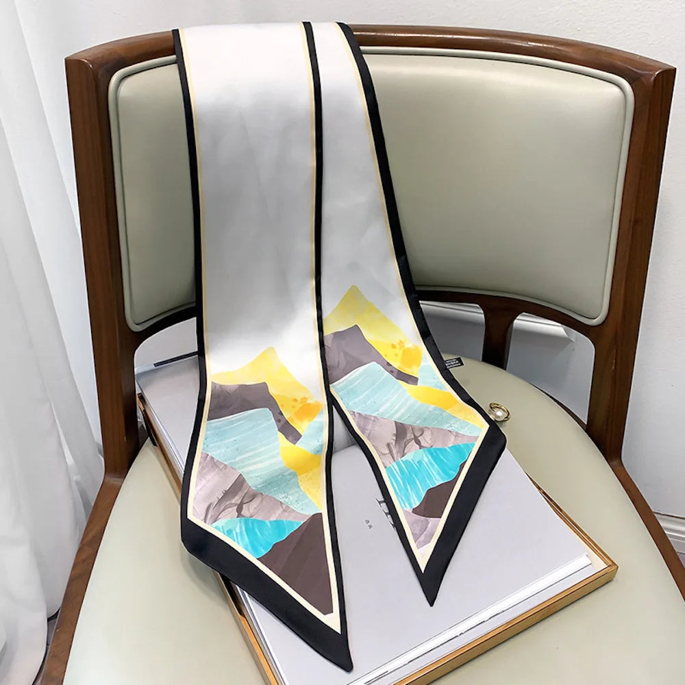 Long Silk Scarf Bag Tie