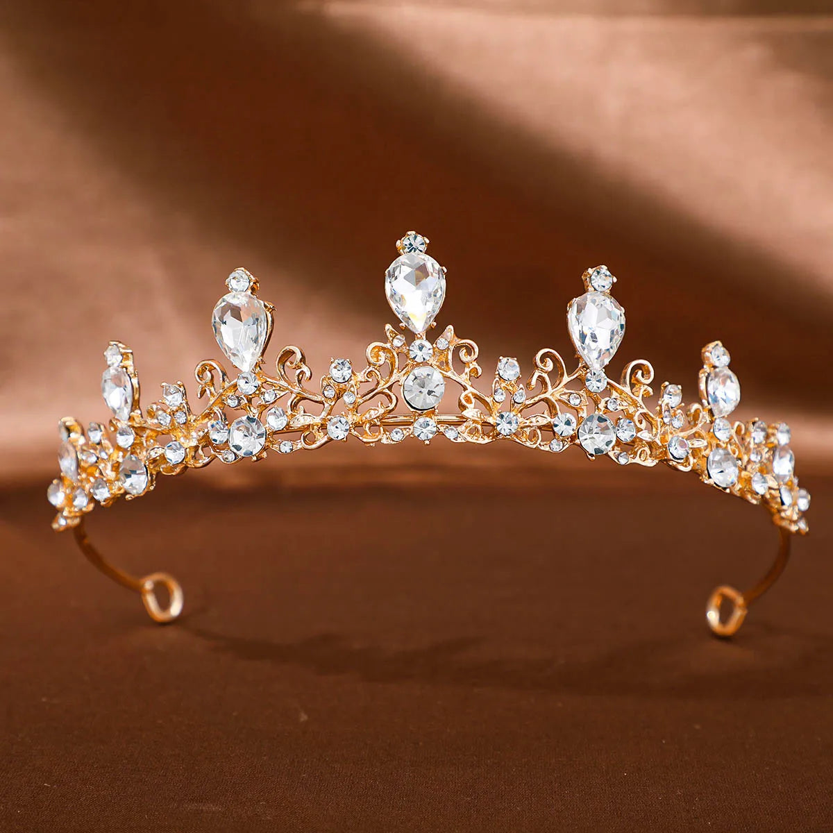 Golden Baroque Crystal Tiaras And Crown