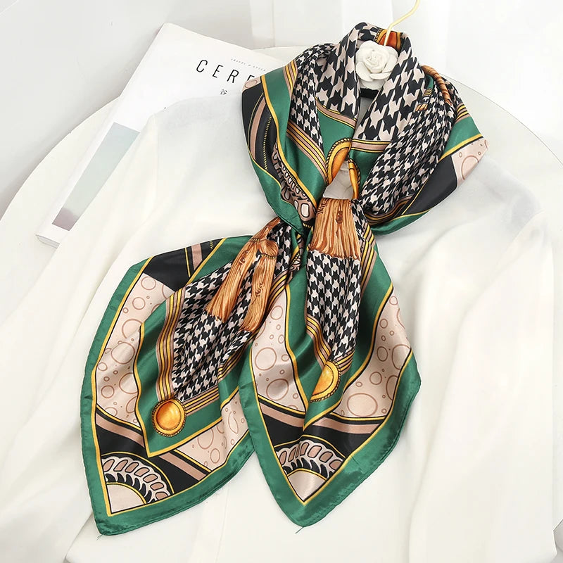 Silk Satin Square Scarf