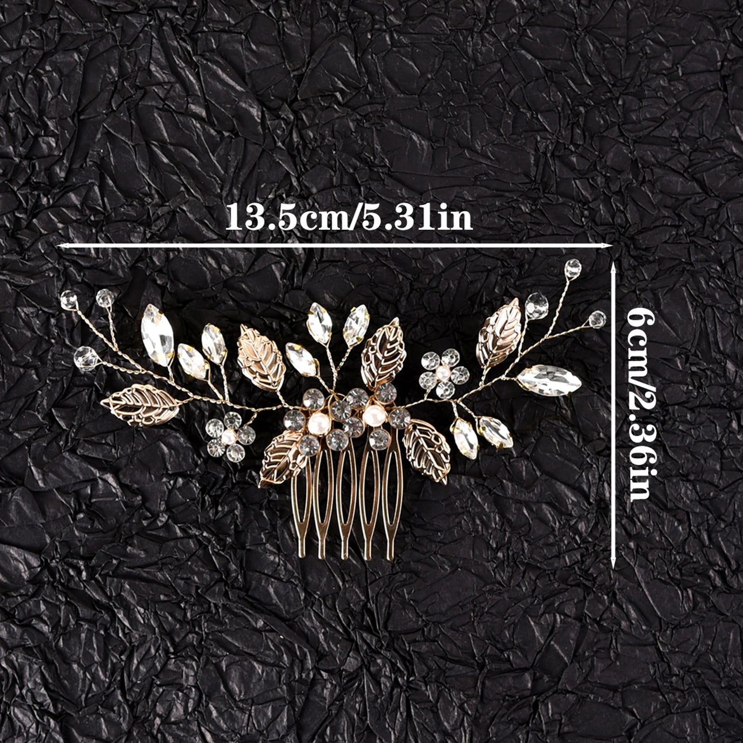 Crystal Pearl Hair Comb Clip Pin