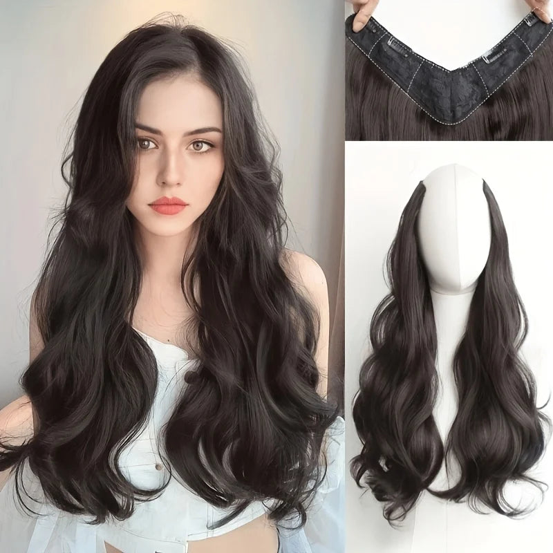 Invisible Long Wave Synthetic Hair Extensions