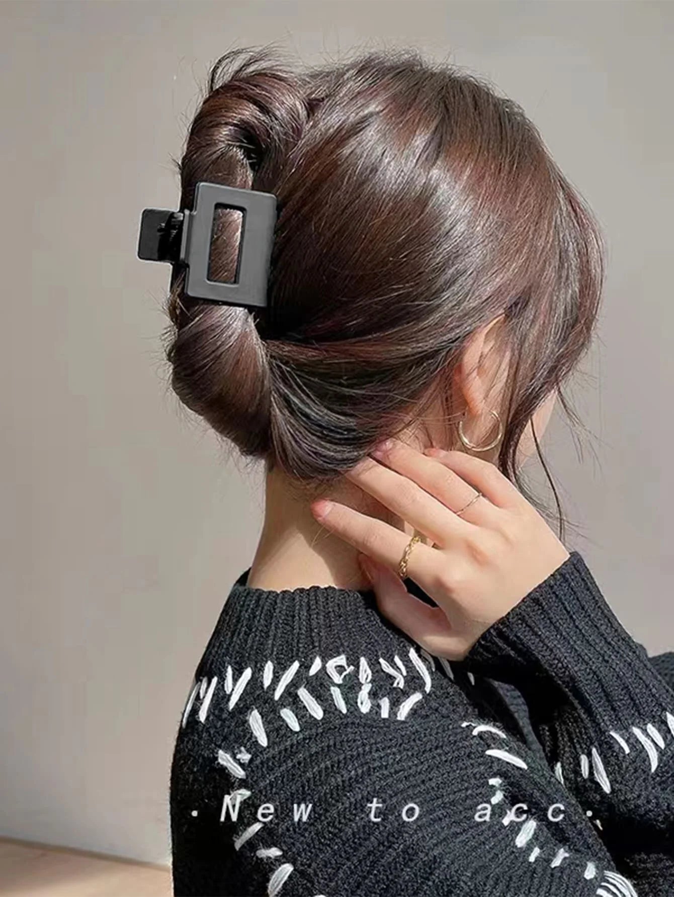 5 Pcs Mixed Colors And Shapes Big Hair Claw Clips