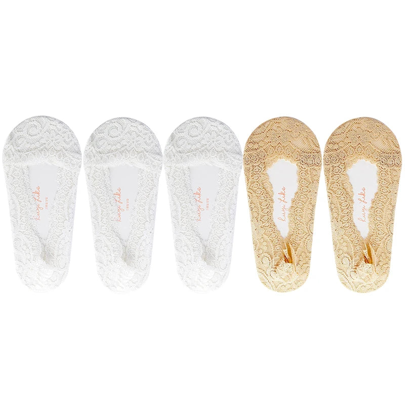 Low Cut Boat Lace Silicone Non-Slip Socks
