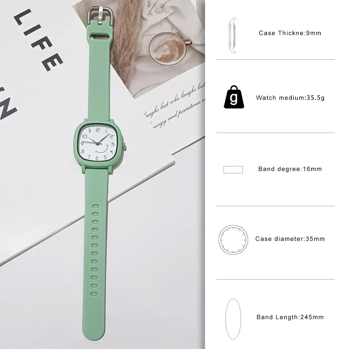 Quartz Watches New Jelly Colored Silicone Strap