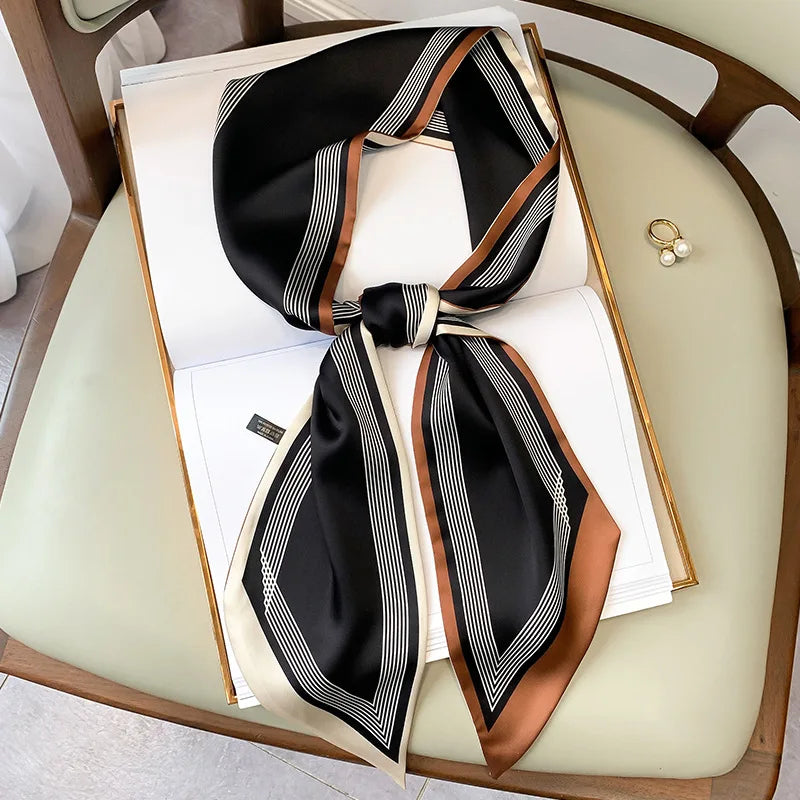 Long Silk Scarf Bag Tie
