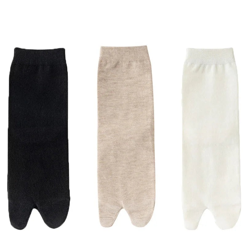 Japanese Men And Women's Summer Fiber Double Fingered Socks