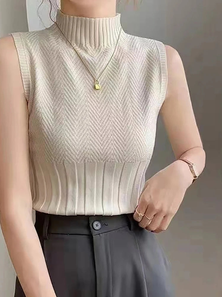Casual Knitted Tank Tops