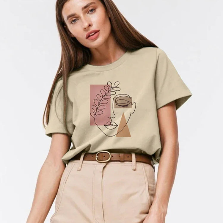 Aesthetic Character Printed T Shirt