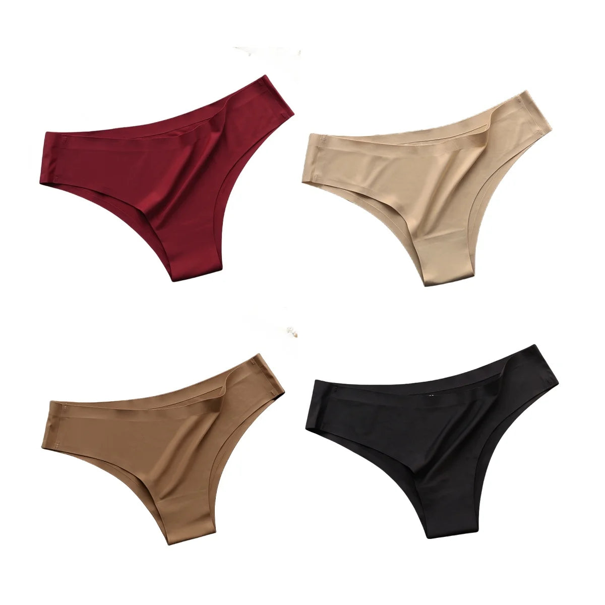 4PCS/Set Seamless Panties Ice Silk