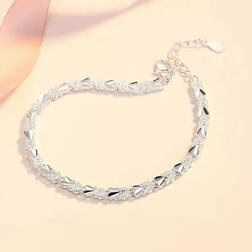 925 Sterling Silver Heart Shaped Bracelet