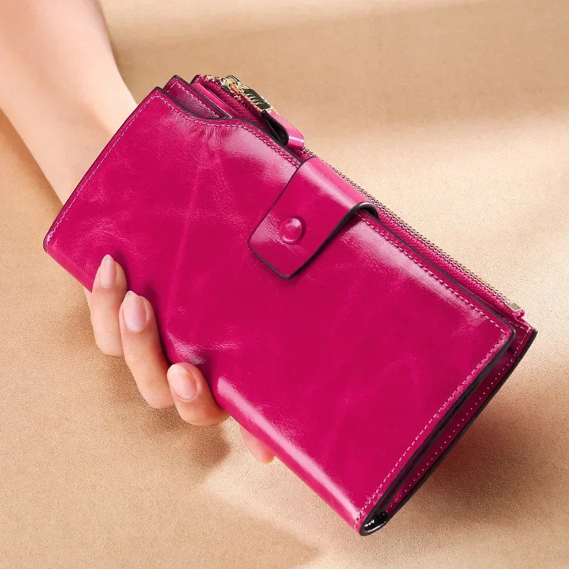 Long Wallet for women Genuine leather