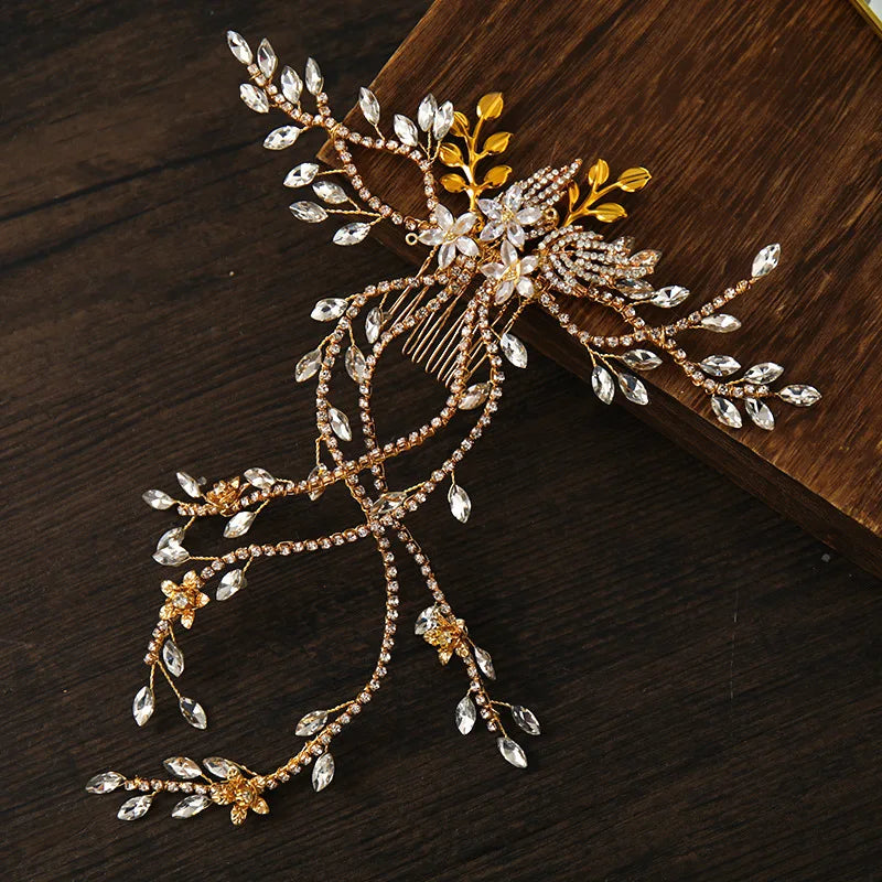 Crystal Pearl Bridal Tiaras Accessories