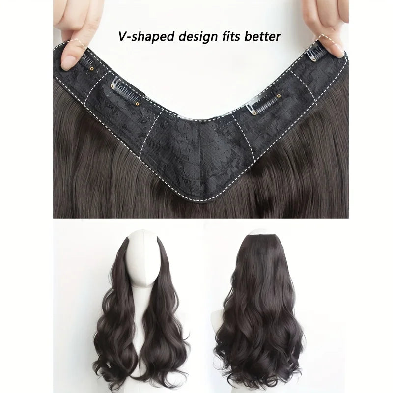 Invisible Long Wave Synthetic Hair Extensions