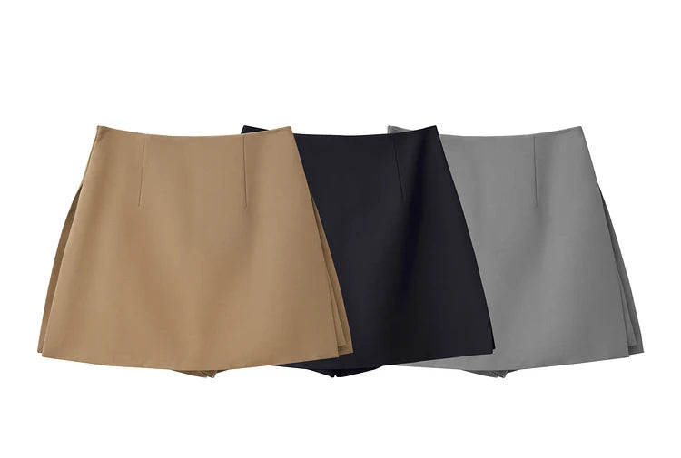 Minimalist Casual Shorts Skirts