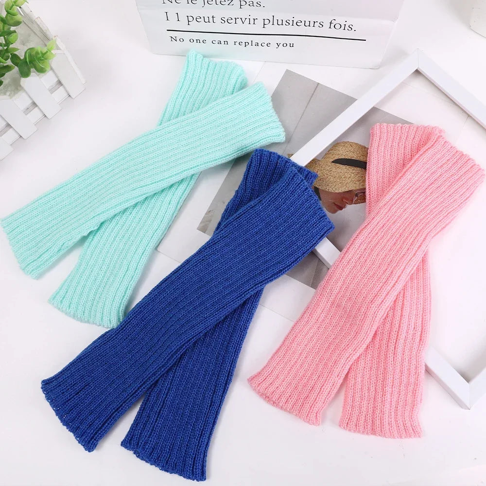 Knitted Arm Warmer Long Fingerless Gloves