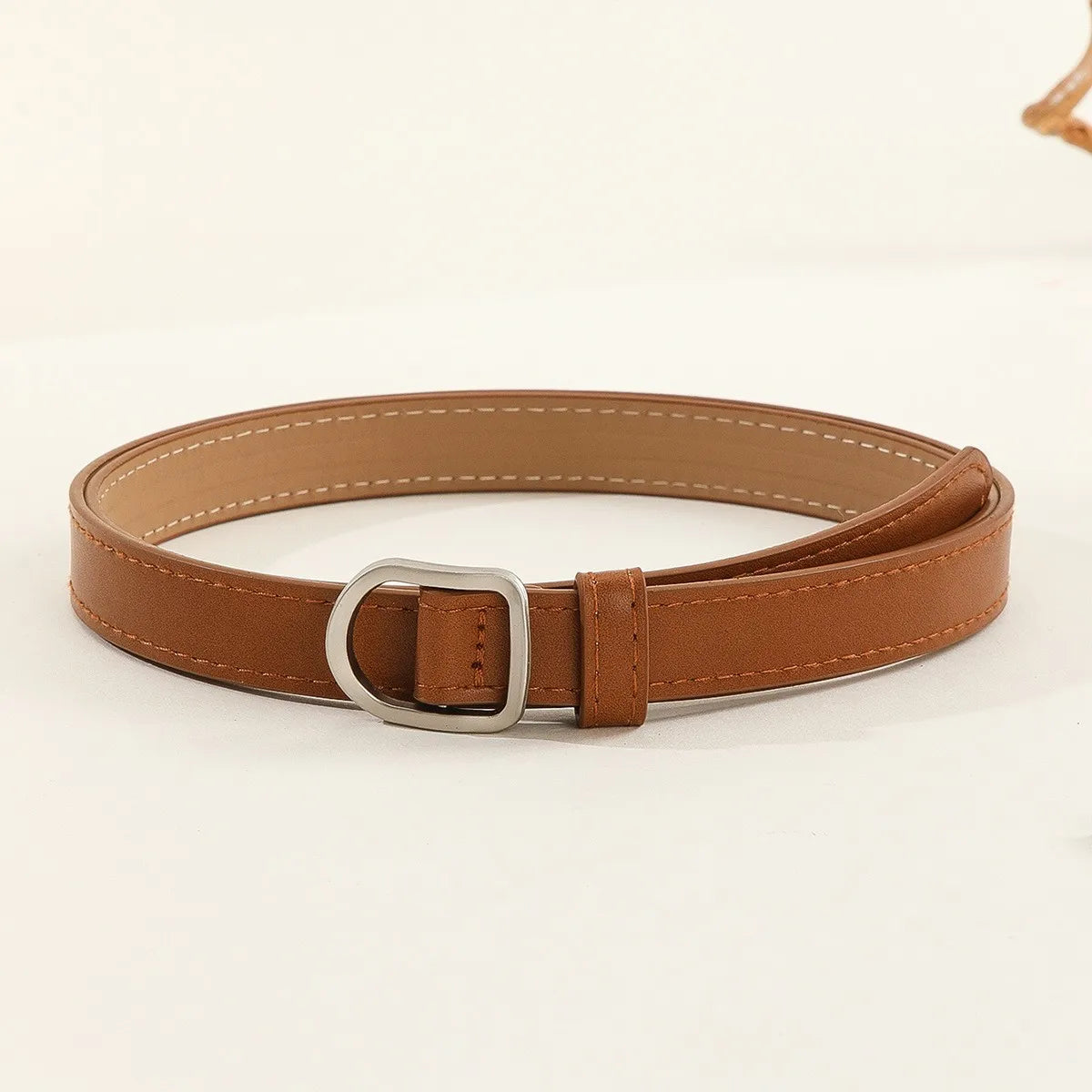 Lazy Belt Casual Simple Perforated Women'S Belt